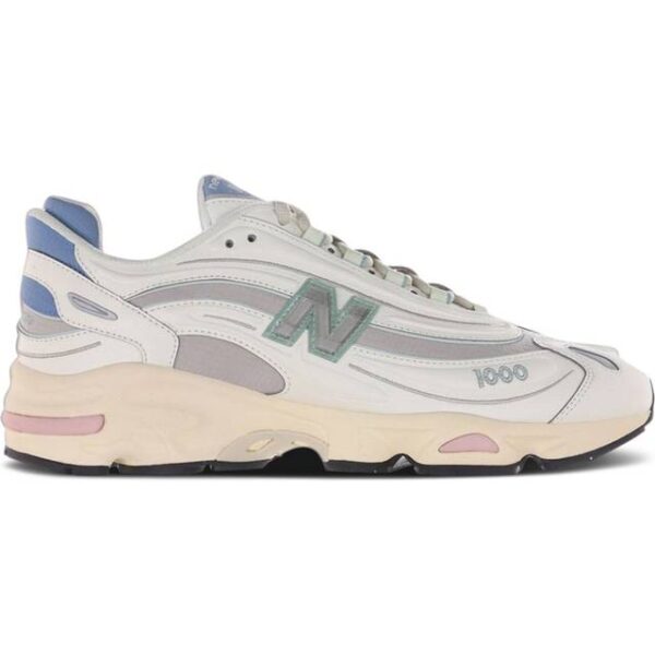 New Balance Mænd 1000 i Blue Leather - White