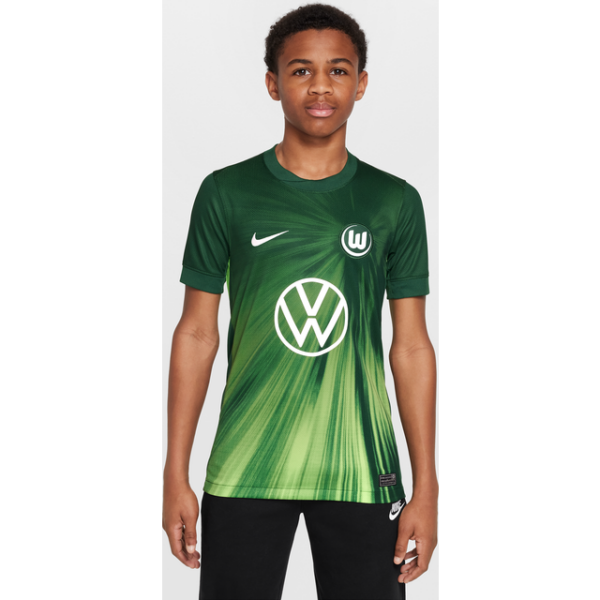 Nike Kortærmet Vfl Wolfsburg 2025/26 Stadium Home Dri-FIT Replica Fodboldtrøje XL