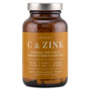Nordbo C-vitamin & Zink, 100 kapsler
