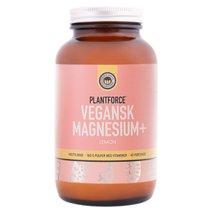Plantforce Vegansk Magnesium+ Lemon (160 g)