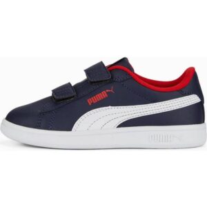 Puma Smash 3.0 Leather V Sneakers - Navy/Rubinrød/Hvid