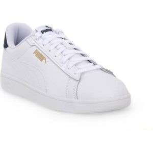 Puma Smash 3.0 LederSneaker white/navy/gold Dunkelblau/Weiß