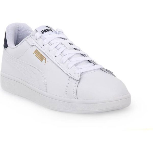 Puma Smash 3.0 LederSneaker white/navy/gold Dunkelblau/Weiß