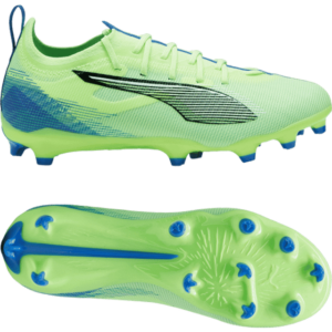 Puma Ultra 5 Pro FG/AG Fodboldstøvler Børn - Grøn/Hvid/Blå