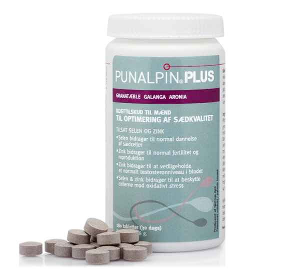 Punalpin® PLUS (180 tabletter/1 mdr.) Granatæble, galanga, aronia, zink, selen