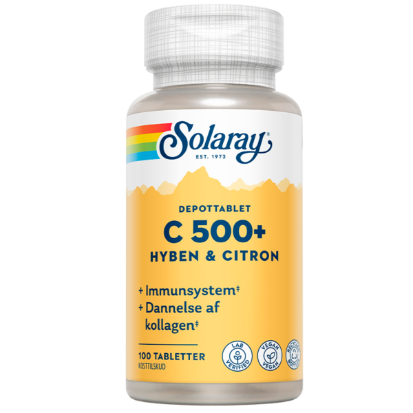 Solaray C500+ Hyben og Citron (100 tabletter)