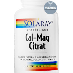 Solaray Cal-Mag Citrat 180 kapsler DATOVARE 8/2025