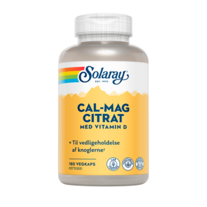 Solaray Cal-Mag Citrat med D-vitamin (180 kap)