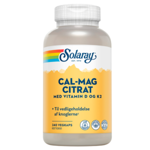 Solaray Cal-Mag Citrat med vitamin D og K2 (240 kap)