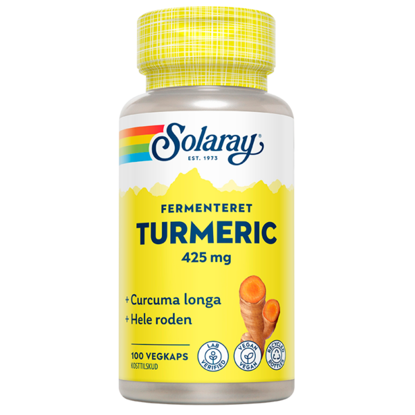 Solaray Fermenteret Turmeric (100 kapsler)