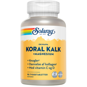 Solaray Koral Kalk + Magnesium (90 Tyggetabletter)