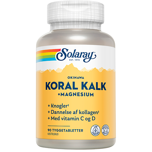 Solaray Koral Kalk + Magnesium (90 Tyggetabletter)