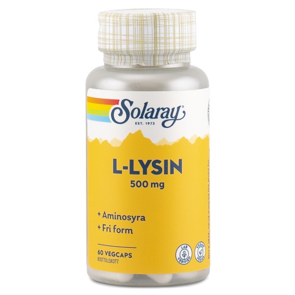 Solaray L-Lysin, 60 kapsler