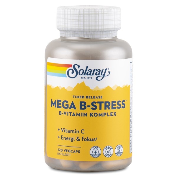 Solaray Mega B-Stress, 120 kapsler