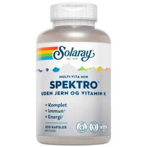 Solaray Spektro Multi-Vita-Min Uden Jern & Vitamin K (200 kaps)
