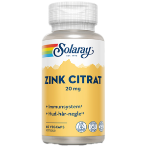 Solaray Zink Citrat 20 mg (60 kapsler)