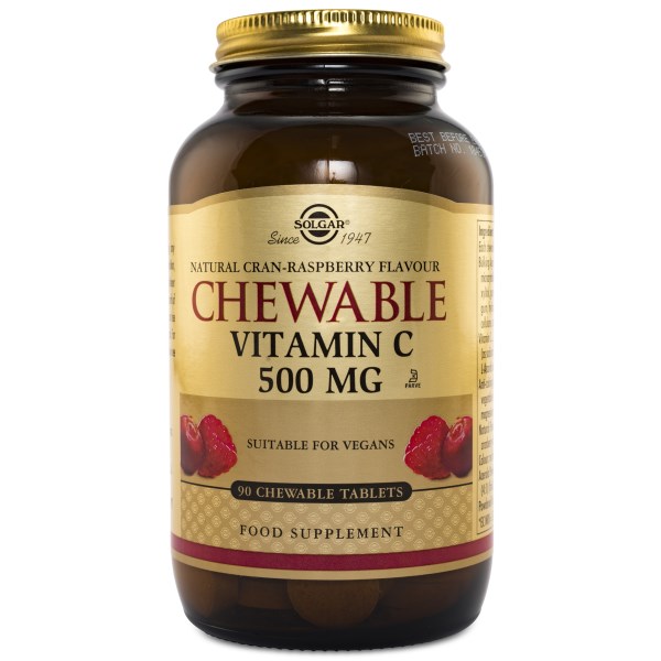 Solgar Chewable Vitamin C, Cranberry & Raspberry, 90 tabl
