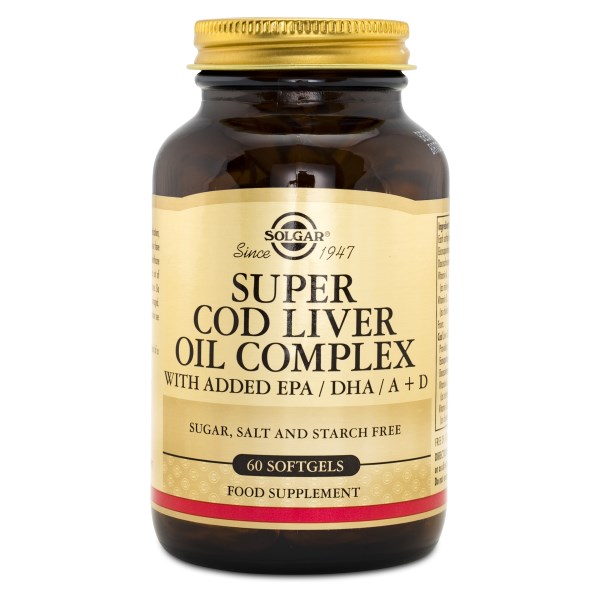 Solgar Super Cod Liver Oil Complex, 60 kapsler