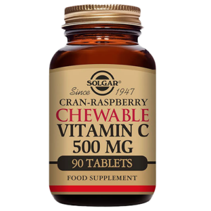 Solgar Vitamin C 500mg Tranebær/Hindbær (90 tab)
