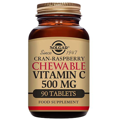 Solgar Vitamin C 500mg Tranebær/Hindbær (90 tab)