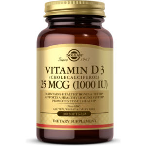 Solgar Vitamin D3 1000iu 100 stk