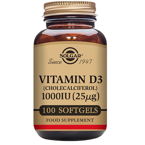 Solgar Vitamin D3 25 mcg (100 softgels)