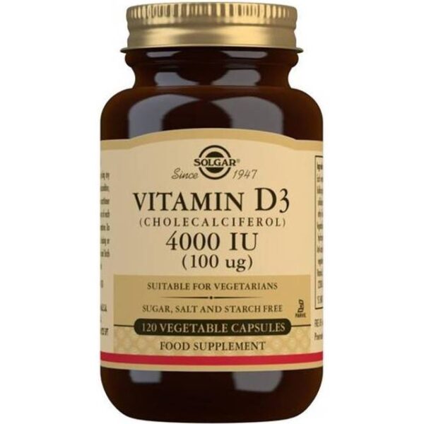Solgar Vitamin D3 4000 IU 120 stk