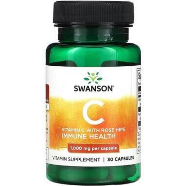 Swanson C-Vitamin 1000 mg Vilde Roser 30 Kapsler 30 stk