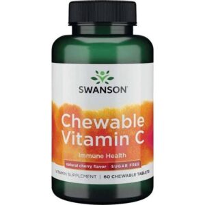 Swanson C-Vitamin Tyggetabletter Med Naturlig Kirsebærsmag 60 Stk