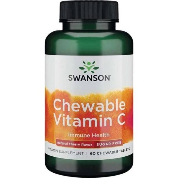 Swanson C-Vitamin Tyggetabletter Med Naturlig Kirsebærsmag 60 Stk