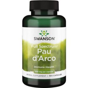 Swanson Fuldspektret Pau d'Arco 500 mg Set of 100 100 stk