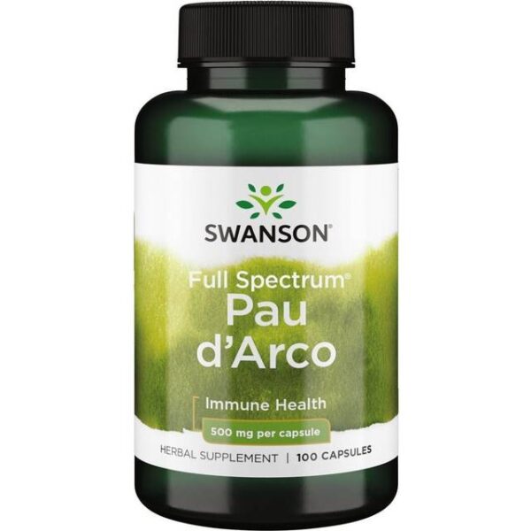Swanson Fuldspektret Pau d'Arco 500 mg Set of 100 100 stk