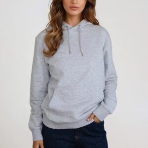 Sweatshirt Hoodie - Askegrå - TeeShoppen