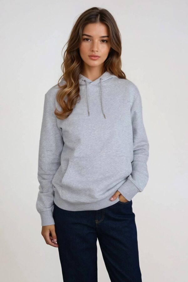 Sweatshirt Hoodie - Askegrå - TeeShoppen