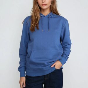 Sweatshirt Hoodie - Støvet Blå - TeeShoppen