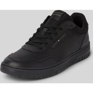 Tommy Hilfiger Mixed Texture Basketball Trainers - Black