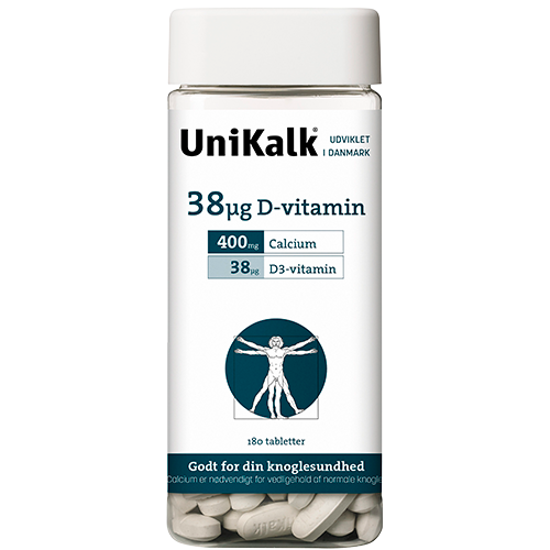 UniKalk D-vitamin 38 Âµg (180 tabl)