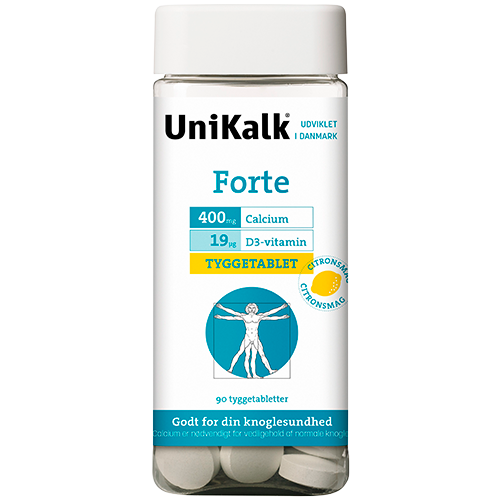 UniKalkÂ® Forte Tyggetablet med Citrussmag (90 stk)