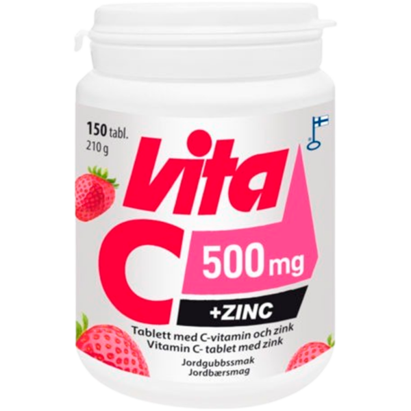 Vita C + Zink Jordbærsmag (150 tabl)