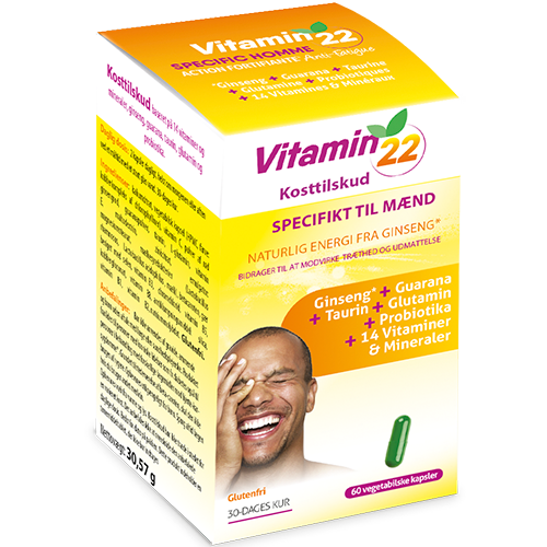 Vitamin22 Kosttilskud Specifikt Til Mænd (60 kaps)