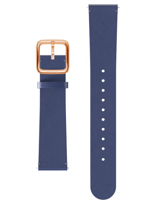 Withings Leather Wristband 18mm Navy Blue & Rose Gold