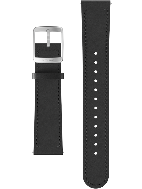 Withings Wristband Black leather 40mm