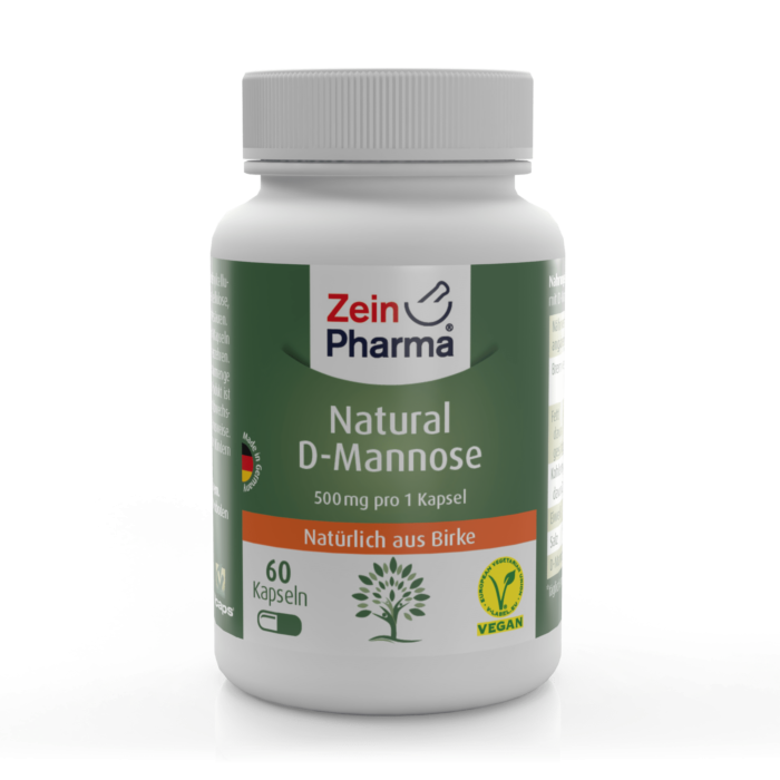 Zein Pharma Natural D-Mannose 500 mg 160 vegetabilske kapsler