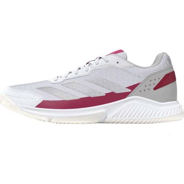 adidas Courtquick Padel Sko - Cloud White/Silver Metallic/Lucid Pink