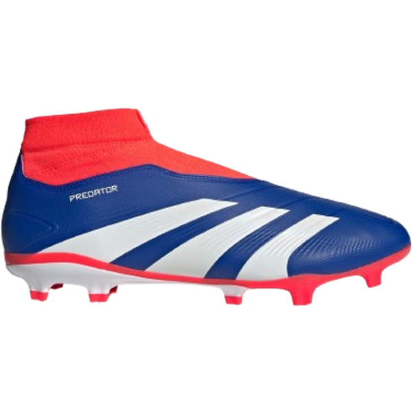 adidas Predator League Laceless FG - Lucid Blue/Cloud White/Solar Red