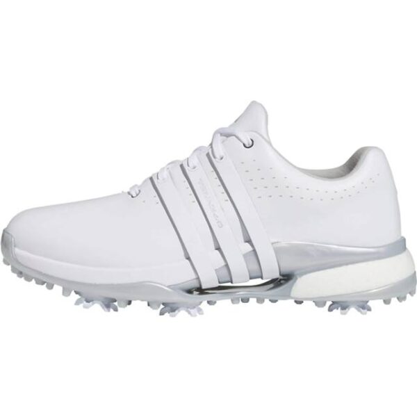 adidas Tour360 24 Boost Golf Sko - Cloud White/Silver Metallic