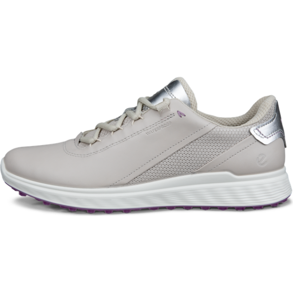 ecco S-Casual Hybrid Vandtætte Dame Golfsko Uden Spikes - Gravel/Silver Metallic