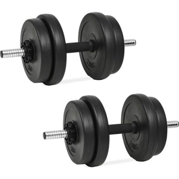 vidaXL Håndvægt med skiver 40 kg