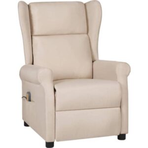 vidaXL Massagestol Stof Cremefarvet