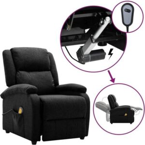 vidaXL eldrevet massagestol stof sort